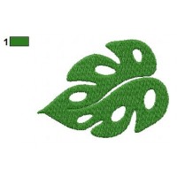 Green Leaf Embroidery Design